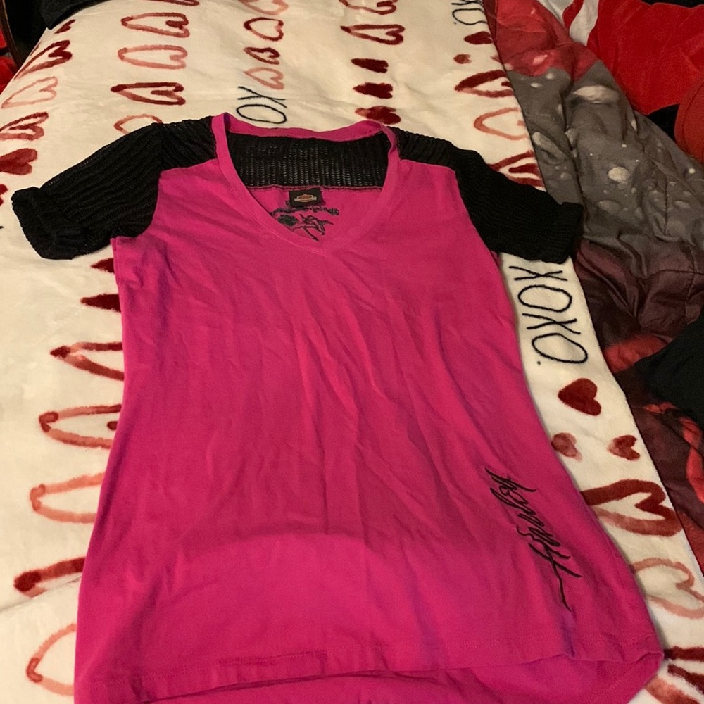 Pink Harley Davidson shirt